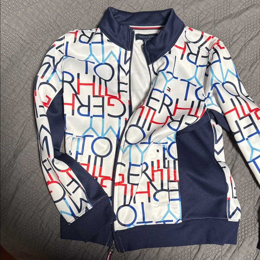 Tommy Hilfiger Kids' Navy and White Graphic Jacket
